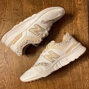 New Balance 997H Animal Print Sneakers in White